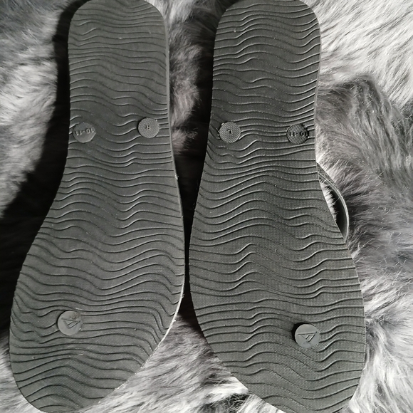 REEF NWT WOMEN'S SZ. 10/11 BLACK CUSHION STARGAZER FLIP FLOPS - Picture 8 of 12